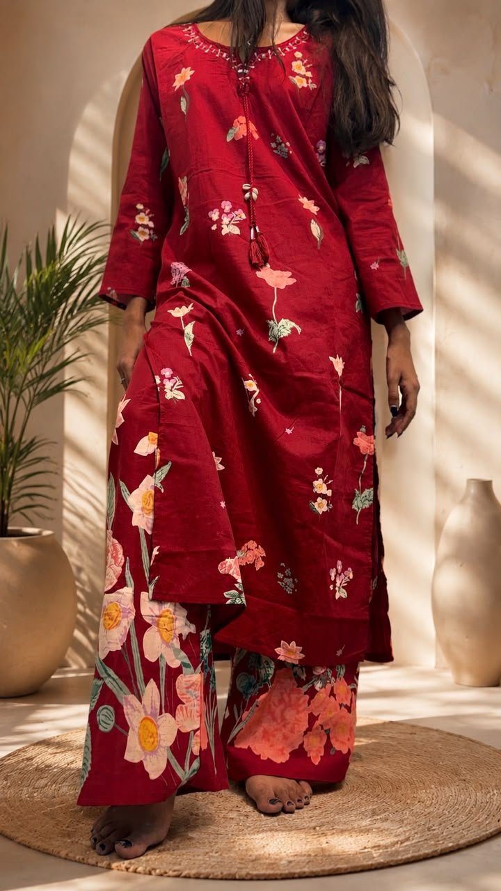 Crimson Bloom Co-ord Set - view 5
