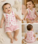 Baby Cotton Jabla & Shorts Set - Pink