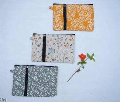Mobile Pouch, Phone Pouch, Cotton Mobile Cover, Mobile Organizer, Ladies Mobile Pouch, Stylish Phone Bag, Travel Pouch, Zipper Pouch, Multipurpose Pouch, Printed Mobile Pouch, Cute Mobile Holder, Daily Use Pouch, Fashion Accessories  3 PCS ASSORTED DESIGN