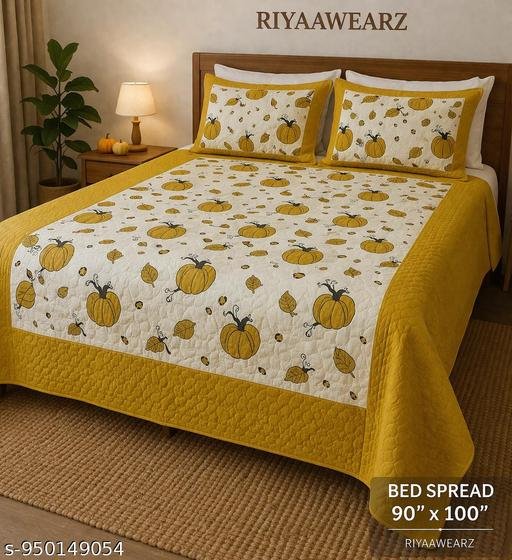 Double Bed Bedsheets for Summer Breathable | Wrinklefree (Size 100 x 110 Cm) with 2 Pillow Covers