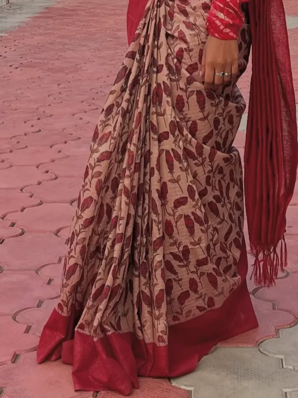 Vanya – Pure Cotton Printed Saree - View-2